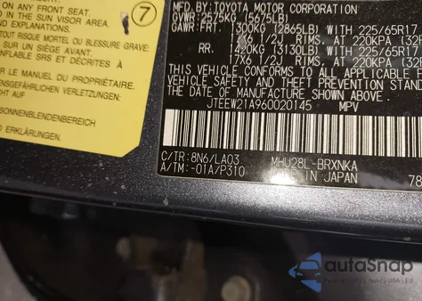 2006 Toyota Highlander Hybrid Limited V6 from USA, damaged, VIN JTEEW21A960020145